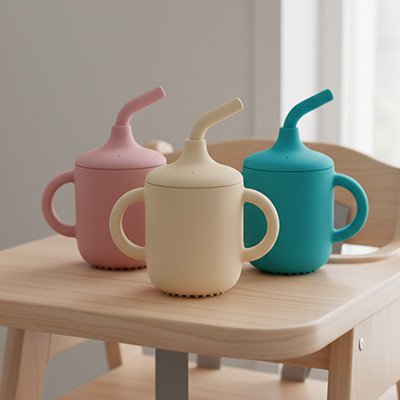 Gobelet bebe  trois couleur