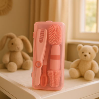 goupillon biberon hygiene maxi rose dans chambre bebe