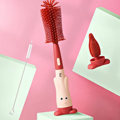 goupillon biberon silicone pro rouge