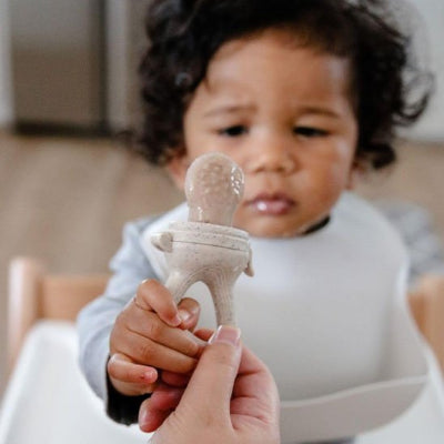 Grignoteuse bébé enfant qui prend sa sucette