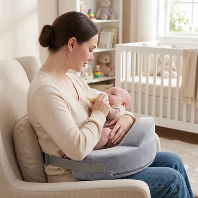 maman biberon bebe sur Coussin d'allaitement
