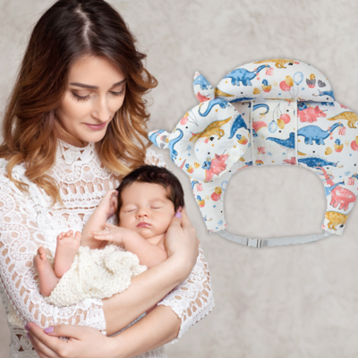 maman caline bebe et coussin d'allaitement