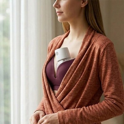 maman regarde fenetre avec son Tire lait electrique