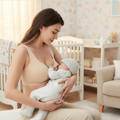 Soutien gorge allaitement avec maman et bebe