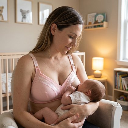 Soutien gorge allaitement maman donne sein