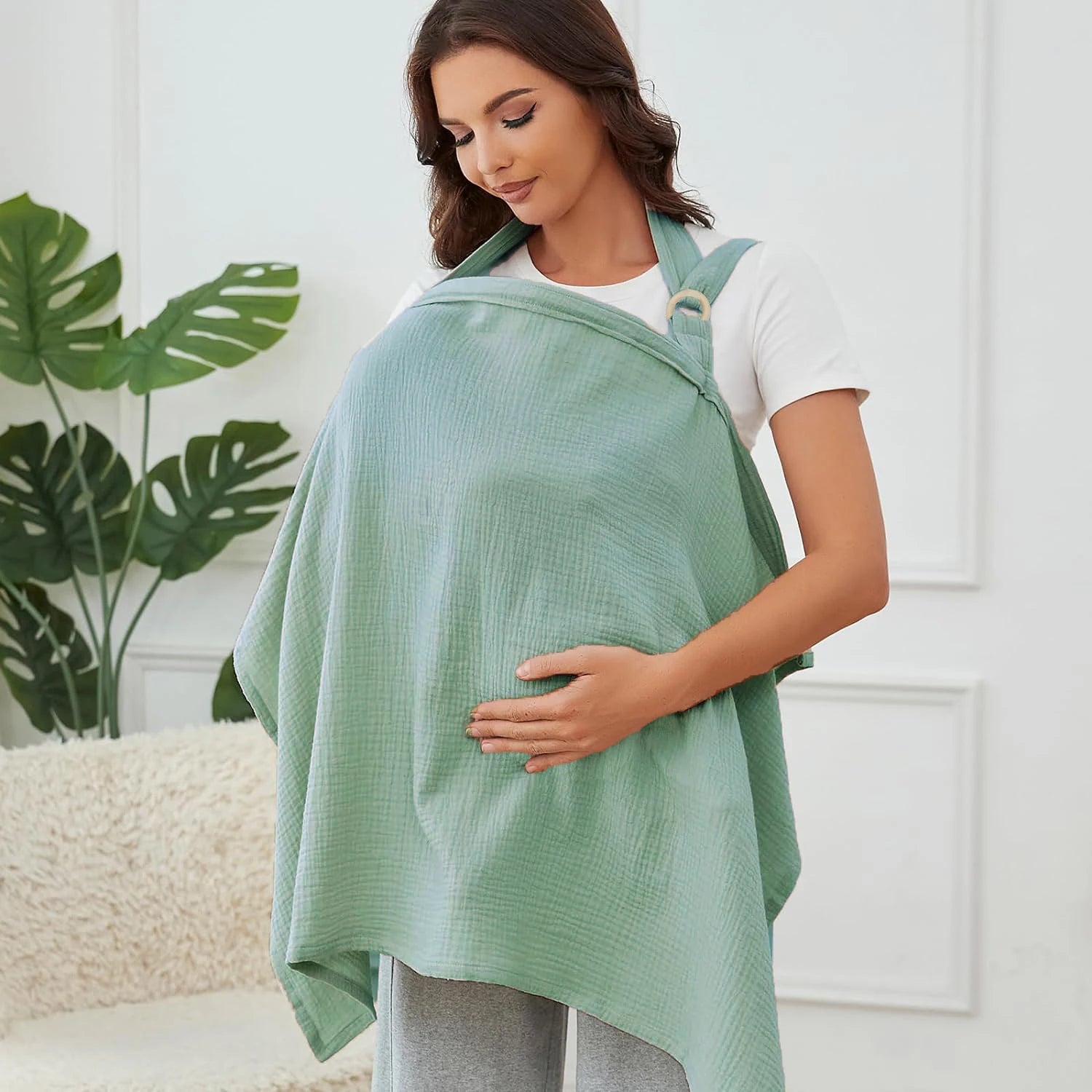 Tablier d'allaitement coloris maman tendresse avec son bébé