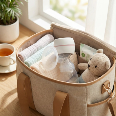 tire lait electrique bibolore blanc dans sac maman