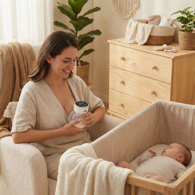 tire lait portable vert